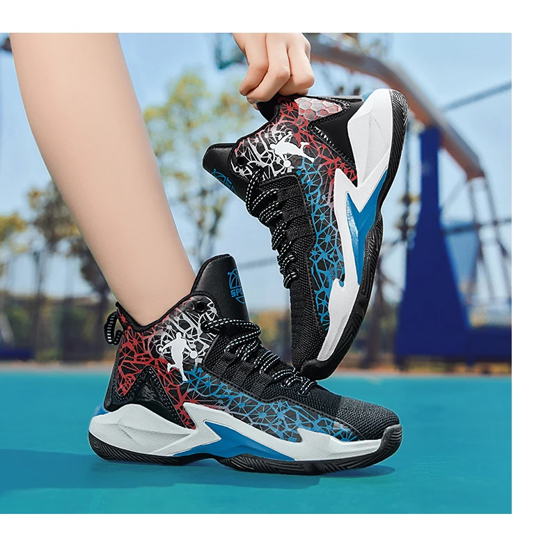 Tênis da Marca Tênis de Basquete do Plutônio das Sapatilhas dos Esportes Novos Meninos Sapatos Hook & Loop Crianças Clássicos 2022 21 hook & loop crianças tênis de basquete