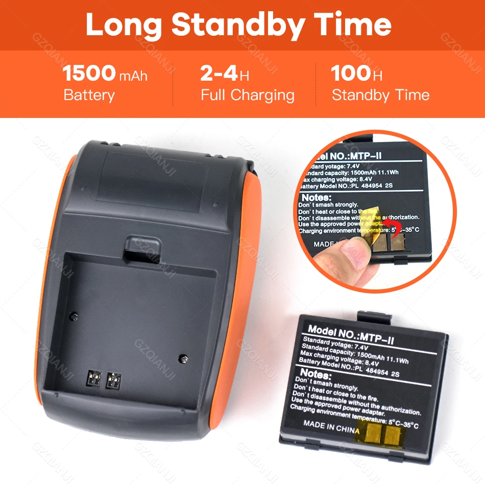 PT 210 Thermische Bonprinter, Bluetooth Draadloze Mini Bill Printer Compatibel Pocket Ticket Printing Machine Voor Android 58mm Met Opbergtas 645781145