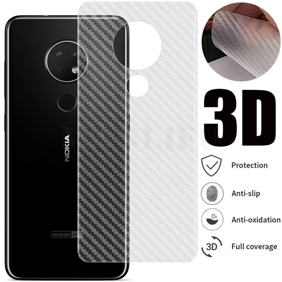 5 шт./лот 3D протектор экрана из углеродного волокна для Nokia 3 1 6 Plus 7 задняя крышка