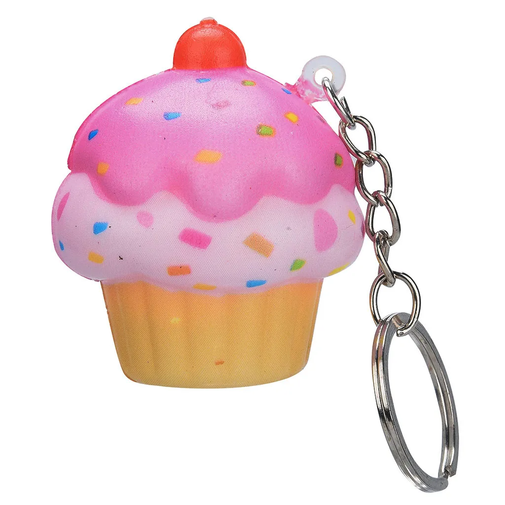 Красный Очаровательная мягкая игрушка Kawaii брелок мягкий медленно поднимающийся шнурок для брелка для ключей стресс подарок мобильный телефон ремни мягкими - Цвет: Красный
