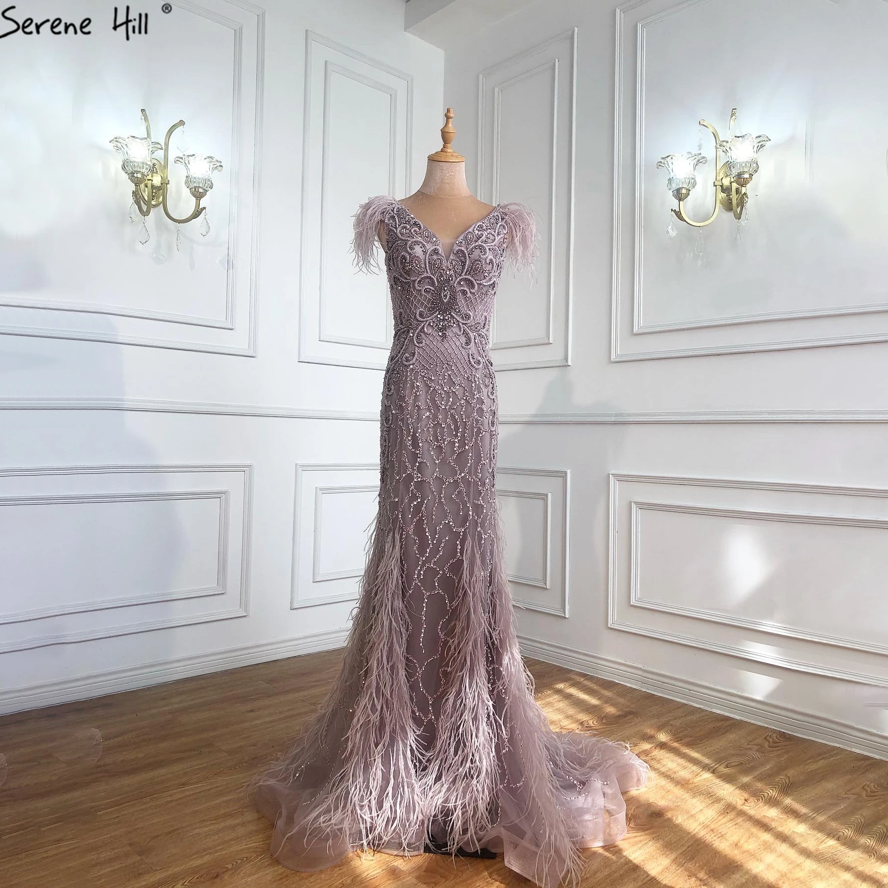 Serene Hill Champagne Luxury Beaded 