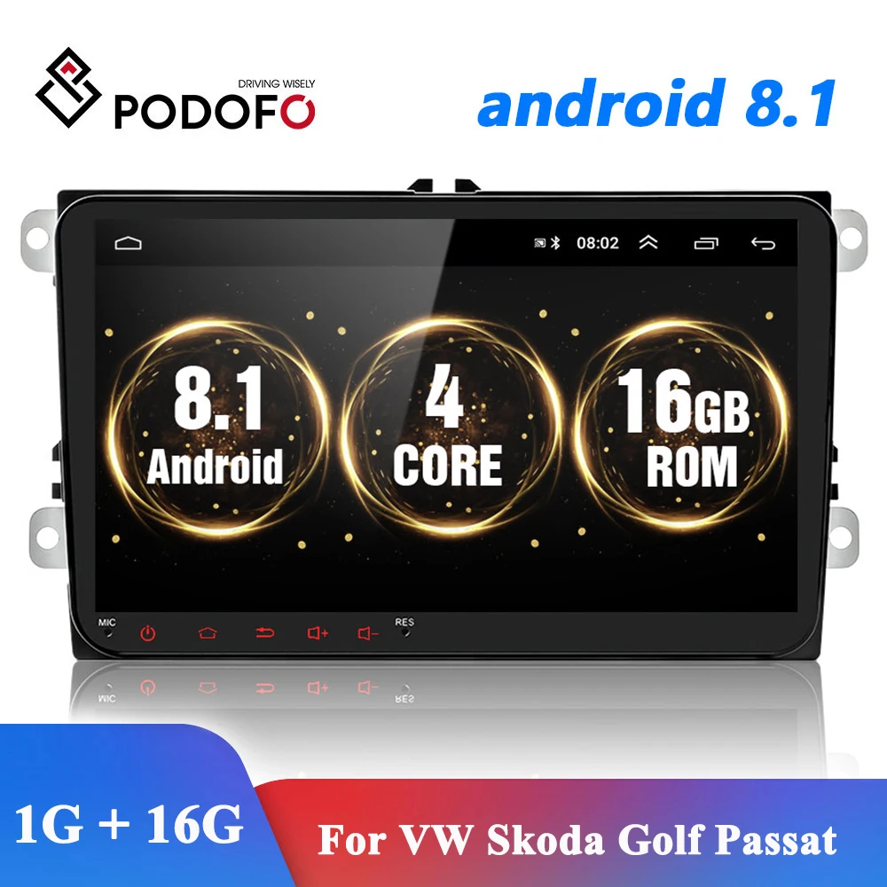 Автомагнитола Podofo 2DIN Android 8 1 для