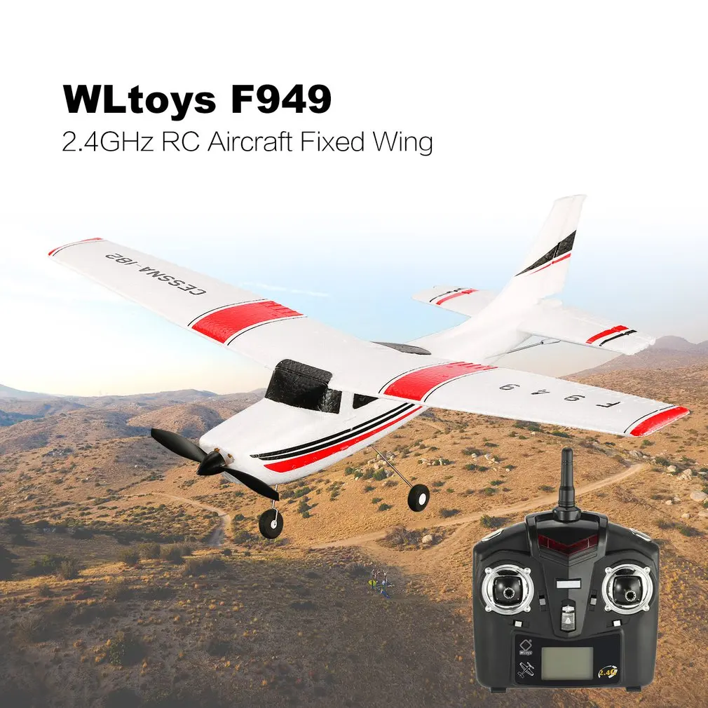 

New Original Wltoys F949 2.4G 3CH Radio RC Airplane Fixed Wing RTF Plane Remote Control Plane 200m Distance Fly Kids Toys Gift