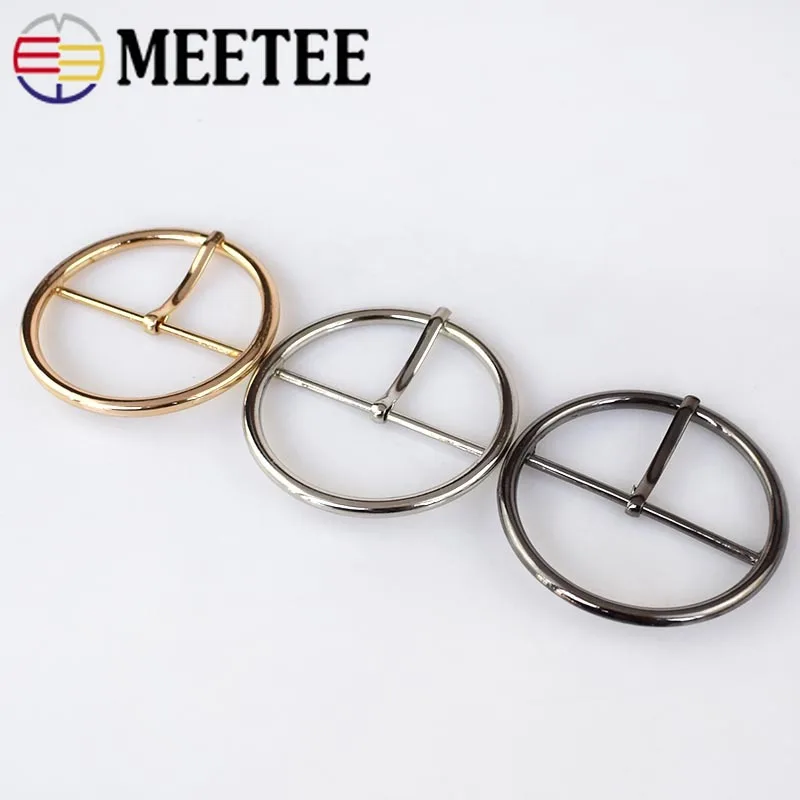 4 шт. Meetee 20 70 мм круглый металлический ремень пряжка для регулировки Pin пряжки DIY