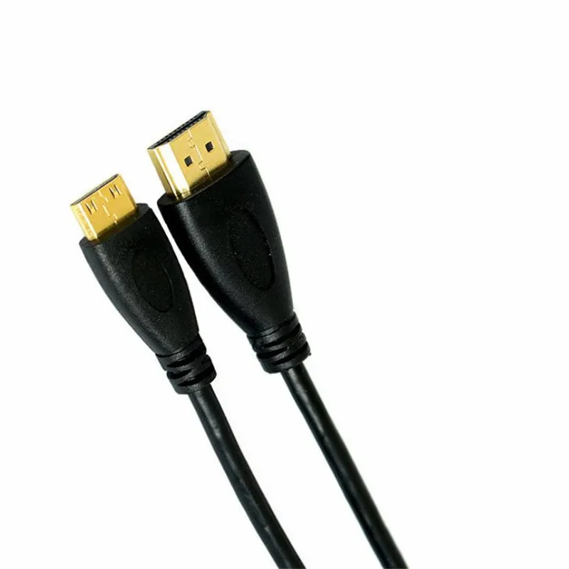 1.4 Version Mini HDMI to HDMI Cable High Speed Adapter 1080p 3D with Gold Plated Male-Male for Projector HDTV LCD TV Camera Flat