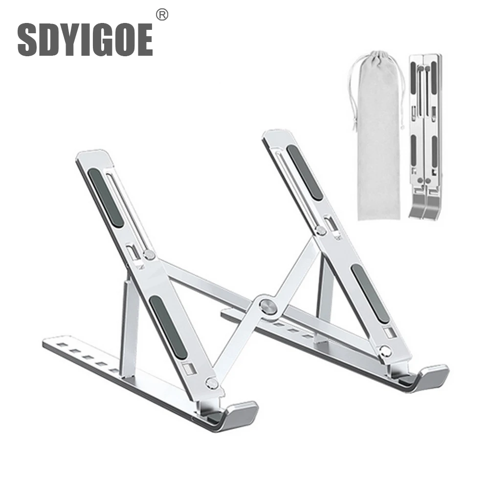 

Notebook Support Laptop Base Portable Laptop Stand AluminiumFoldable For Macbook Holder Adjustable Bracket Computer Accessories
