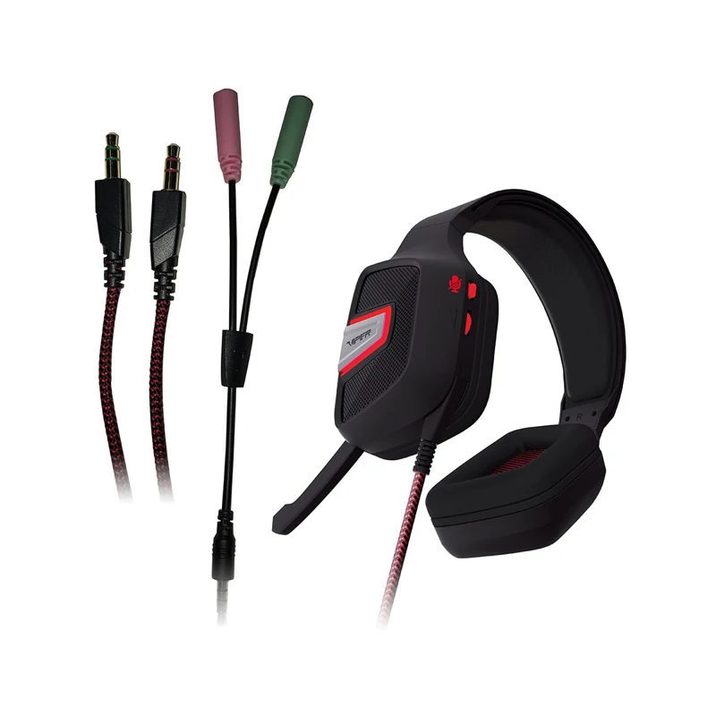 Гарнитура Patriot Viper V330 проводная, стерео, 20-20000 Гц, 32 Ом, 95 дБ,-38 дБ, черная