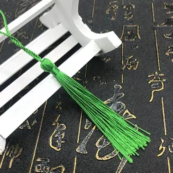 Set of Handmade Soft Craft Tassels with Loops for DIY and Jewelry Making (Tassel green)