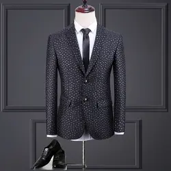 2019 новый бренд высокого класса Бутик моды волновой точки бизнес мужской пиджак блейзер жениха свадебное платье сценический костюм мужская