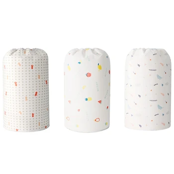 

3PCS Large Clothing Quilt Storage Bag Round Dustproof Printing Bag Household Finishing Bag Waterproof and Moistureproof