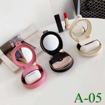 

911-A5 Luxury Brand CC Logo Universal Earphone Headset Leather Case For Apple Airpods 1 2 3 Pro Protective Headphone Box Bag