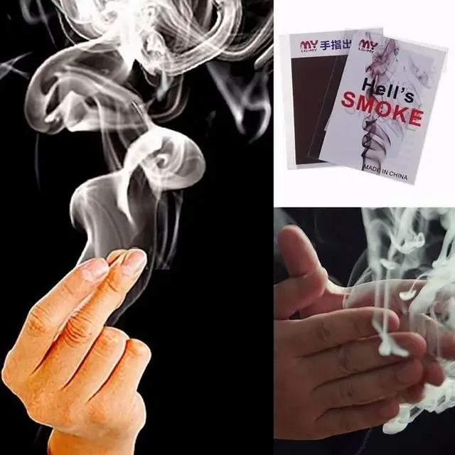 Cool Close-Up Magic Trick Finger's Smoke Hell's Smoke Stage Stuffs Fantasy Props rose fire paper High quality and safety 1