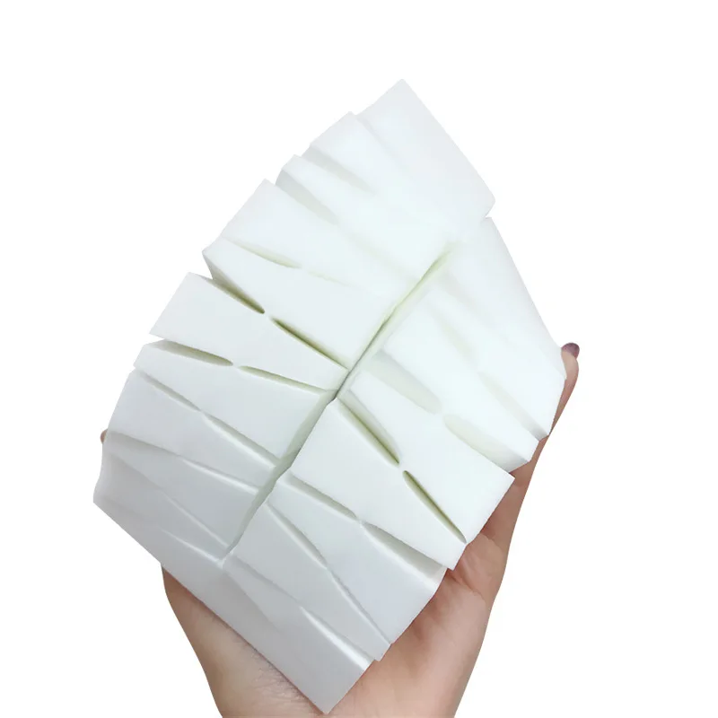 

Profession Makeup Cotton Puff Hydrophilic Non-latex Puff 24 Small Triangle Cotton Vitamin E Puff Wet And Dry Dual Purpose