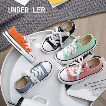 

2020 Autumn New Children Canvas Shoes Girls Sneakers Breathable Spring Fashion Kids Shoes For Boys Casual Shoes Student B009