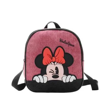 

New Mickey School Bag Minnie for Boys Girls baby Bag Children Backpack Kindergarten Backpack kid School Bags Satchel