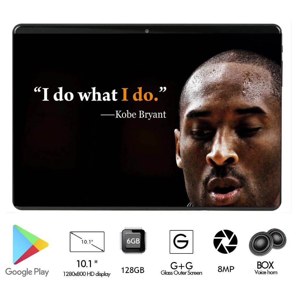 

New Global Version 2.5D Tempered Glass 10 inch Tablet 4G LTE Deca Core 6GB RAM 128GB ROM HD IPS WiFi Bluetooth Tab 10.1+ Gifts