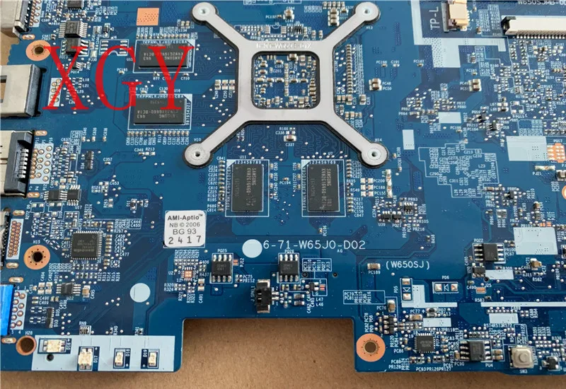 Apto para Clevo Moterboard Portátil Placa-mãe 2gb 6-71-w65j0-d02 6-77-w650sj00-d02 N15p-gt-a2 100% Teste ok W650 W650sj - Imagem 4