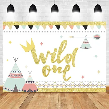 

NeoBack Wild One Photography Backdrops Tent Photo Background Newborn Baby Shower Birthday Party Backdrops for Photo Studio