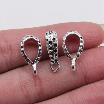 

WYSIWYG 5pcs/lot Antique Silver Color 10x19mm Bail Beads For Jewelry Making For Jewelry Making Diy Charms Jewelry Findings