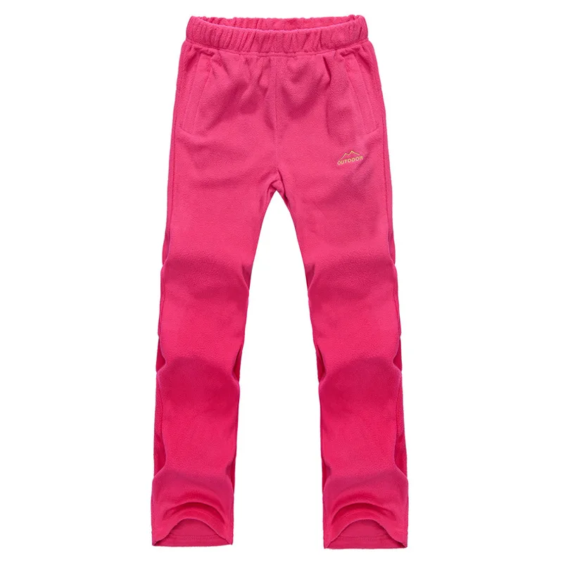 Двухсторонняя полярные флисовые брюки Для мужчин's и Осенняя Женская обувь/зимние толстые утепленные штаны с подкладкой на открытом воздухе брюки - Цвет: Women s Rose Pink
