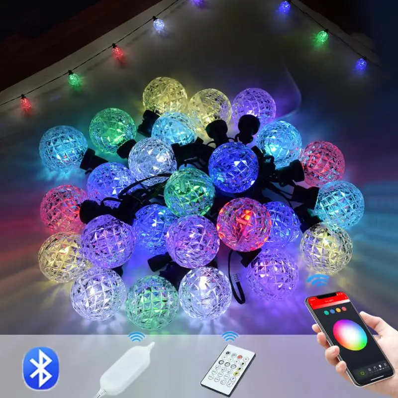 Светодиодные смарт-лампы RGB с управлением через приложение рождественские
