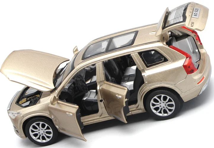 Модель литая автомобиля в масштабе 1:32 XC90 с функцией подсветки