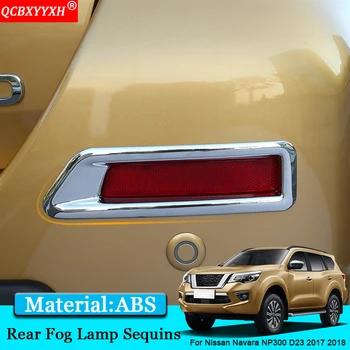 

Car-styling ABS Car Rear Fog Light Frame Stickers Sequins Cover Auto Decoration Stickers Accessories For Nissan Terra 2018 2019