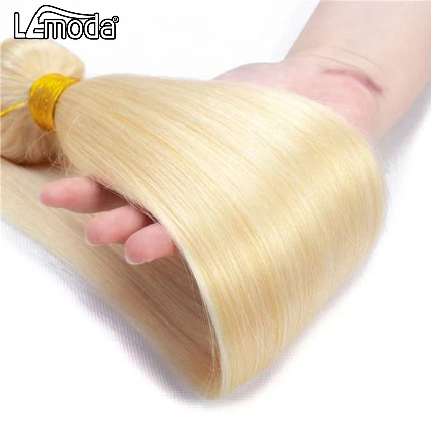 613 Blonde Bundles Brazilian Hair Straight Bundles 1/3/4 Bundle Deals Human Hair For Woman Remy Extensions Lemoda
