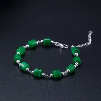 

Natural Jade Stone Chain Bracelet For Women Blessed Good Luck Beads Bracelet Chinese Traditional Bracelet Bracciale Uomo