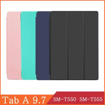 

Tablet Case For Samsung Galaxy Tab A 9.7 2015 T550 T555 SM-T550 SM-T555 Flip Stand PU Leather Smart Cover Case Protector Funda