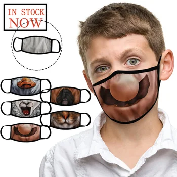 

Fashion Funny Children's Washable 3d Adjustable Breathable Mask Face Mask Fashion Mondkapjes Wasbaar Masque De Protection