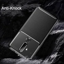 Más carbono teléfono casos para Nokia 2,1, 3,1, 5,1, 7,1, 6,1 Plus caso X3 X5 X7 4,2 de 3,2 a 2,2 cubierta protectora de silicona 9 Pureview(China)
