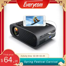 Everycom m7 led projetor de vídeo hd 720p hdmi portátil opcional android wifi beamer suporte completo hd 1080p cinema em casa,Este é um código de desconto 50 menos 7: DISC7