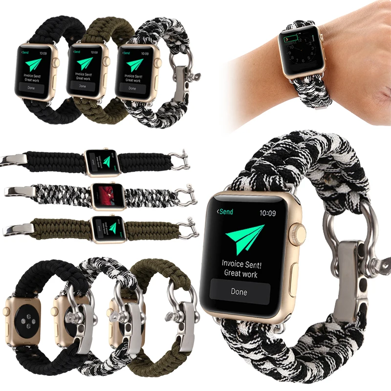 Браслет часы ремешок нейлон для IWatch Apple Watch 38nn/42 мм