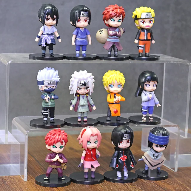 Naruto Shippuden Set da 12 pezzi statuette con base in PVC 2