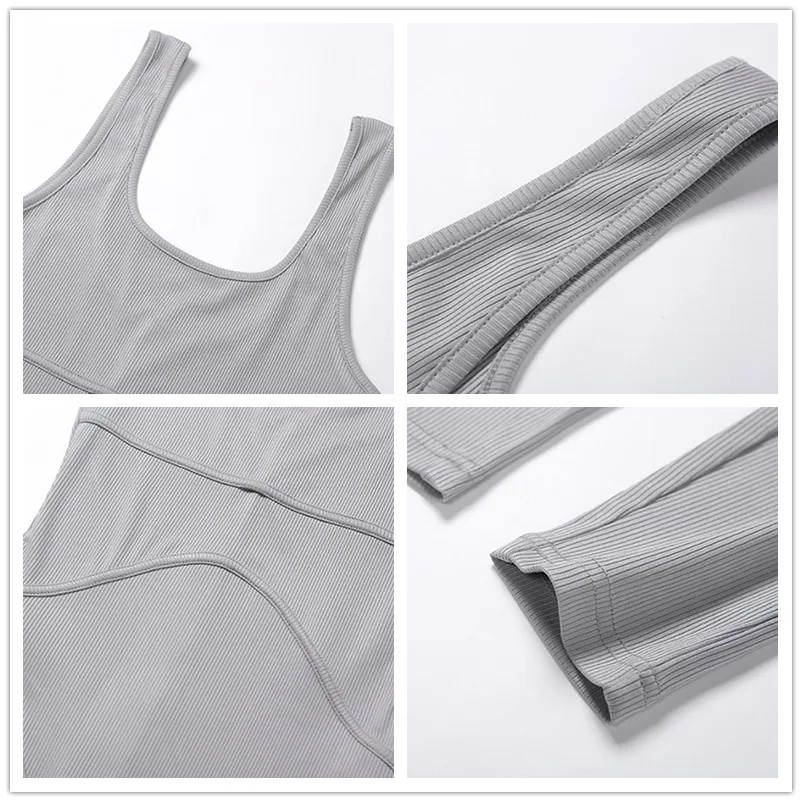 Joskaa Women Casual Overalls Outfits Shinny Ribbed Sexy Women Rompers Jumpsuit Streetwear Playsuit Sexy Backless Summer Clothes Joskaa Women Casual Overalls Outfits Shinny Ribbed Sexy Women Rompers Jumpsuit Streetwear Playsuit Sexy Backless Summer Clothes
