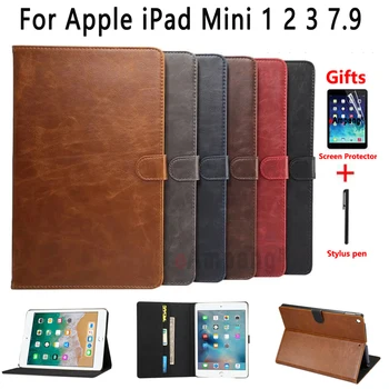 

Premium Leather Case for iPad Mini 1 2 3 7.9 Mini 2 Mini 3 Smart Auto Sleep Wake Shockproof Flip Tablet Cover Shell