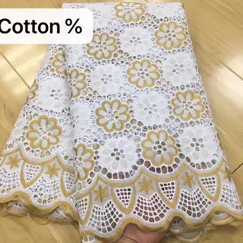 

Swiss lace fabric 2019 high quality embroidery African cotton fabrics Swiss voile lace in switzerland popular Dubai style