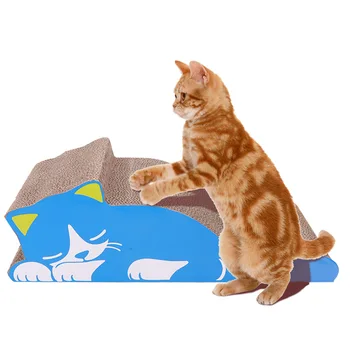 

Cute Cat Shape Cat Scratcher Bed Mat Pad Scratching Post Grinding Nail Board Grinding Nails Cat Scratching Toys