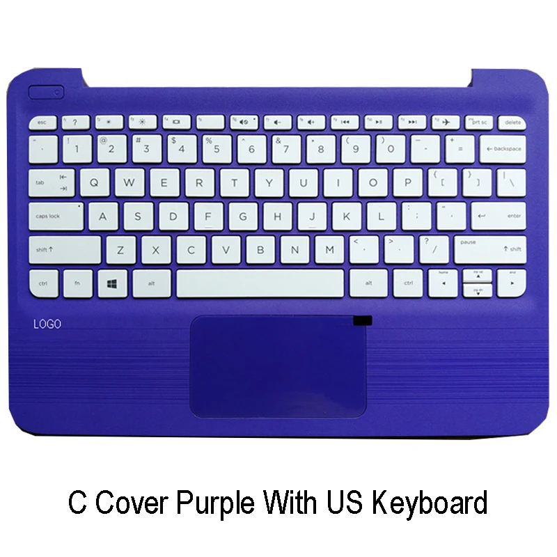 New Laptop LCD Back Cover For HP Stream 11-Y 11-Y010WM Series Front Bezel Palmrest US Keyboard A B C  Cover Blue White Purple best laptop cases Laptop Bags & Cases