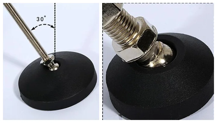 M8/M10 Adjustable Screw Furniture Support Legs Universal Hooves Fixed Anchor Cup for Machine Anti-skid Shock Absorber Protector
