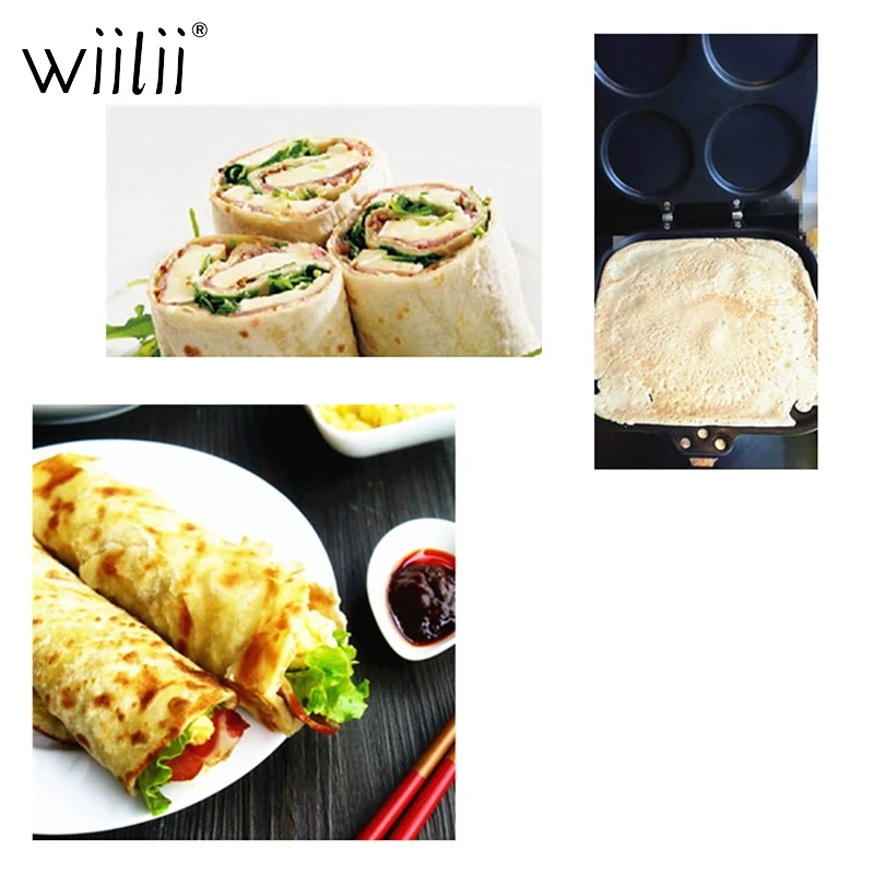 Wiilii 4 чашки яичная чугунная сковорода антипригарная с длинной ручкой для печки