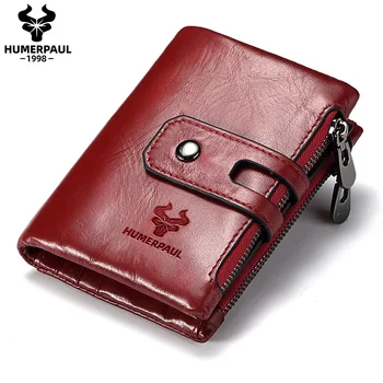 

Free Engraving Name Genuine Leather Women Wallet Female Coin Purse Small Card Holder PORTFOLIO Red Portomonee Lady Phone Number
