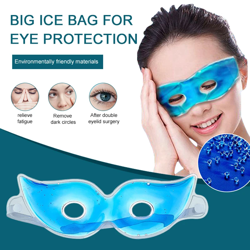 2PC Gel reutilizables frío máscara de ojo hielo de verano de aliviar la fatiga ocular eliminar Círculos oscuros Gel máscara de ojo bolsa de hielo para dormir bien