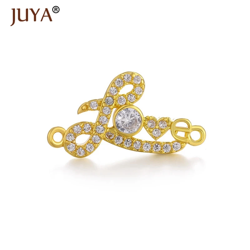 gold Модные металлические Латунные Микро-Кристалл CZ Слон/Крест/Ангел/снежинка/украшения в виде Луны разъемы для ювелирных изделий для создания браслета своими руками - Цвет: gold