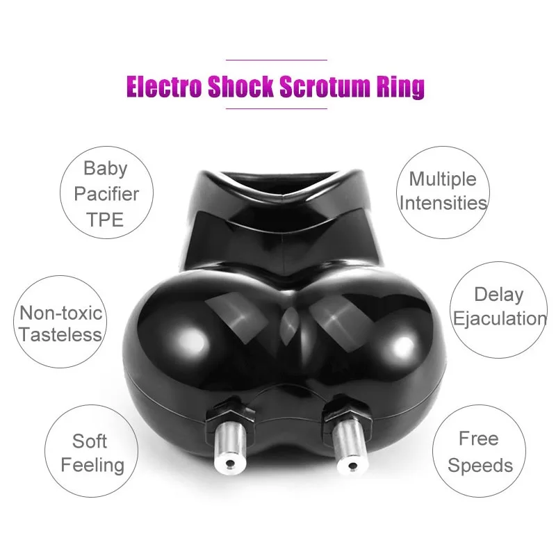 SM Electro Shock Scrotum Sleeve Sex Ball Stretcher Chastity Cage Cockring Scrotum Ring Men Medical Electro Stimulate Sex Toy Kit electro sex toys,electric sex toys