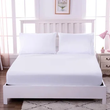 

Solid Color Home Bed Fitted Sheet with Elastic Bands Double Bedsheet Couple Sheets on King Queen Size Beds Set Mattress Cover