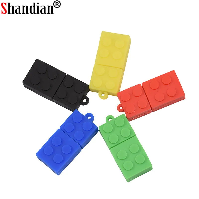 

SHANDIAN hot selling mini cartoon usb 2.0 Building Blocks 4gb 8gb 16gb 32gb 64gb usb flash drive pen drive U disk Thumb pendrive