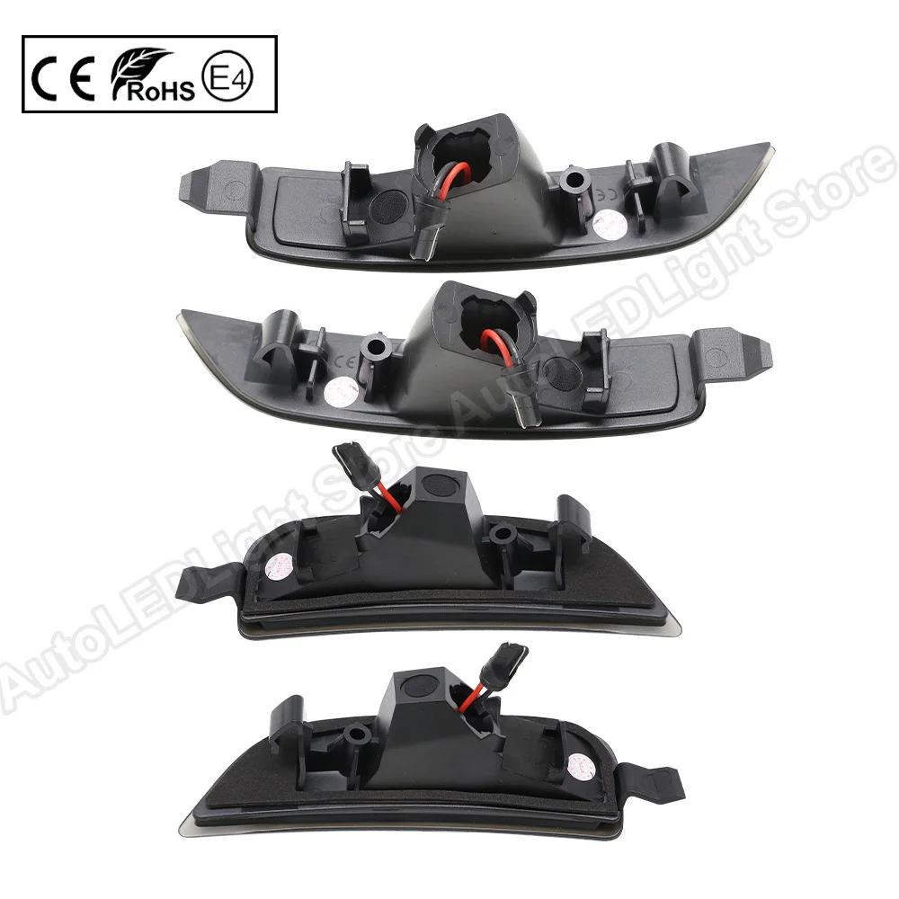 US $31.59 24Pcs Smoked For Mazda Miata MX5 ND 2016 2017 2018 2019 2020 2021 Front Amber Rear Red LED Side Marker Light Fender Bumper Lamp