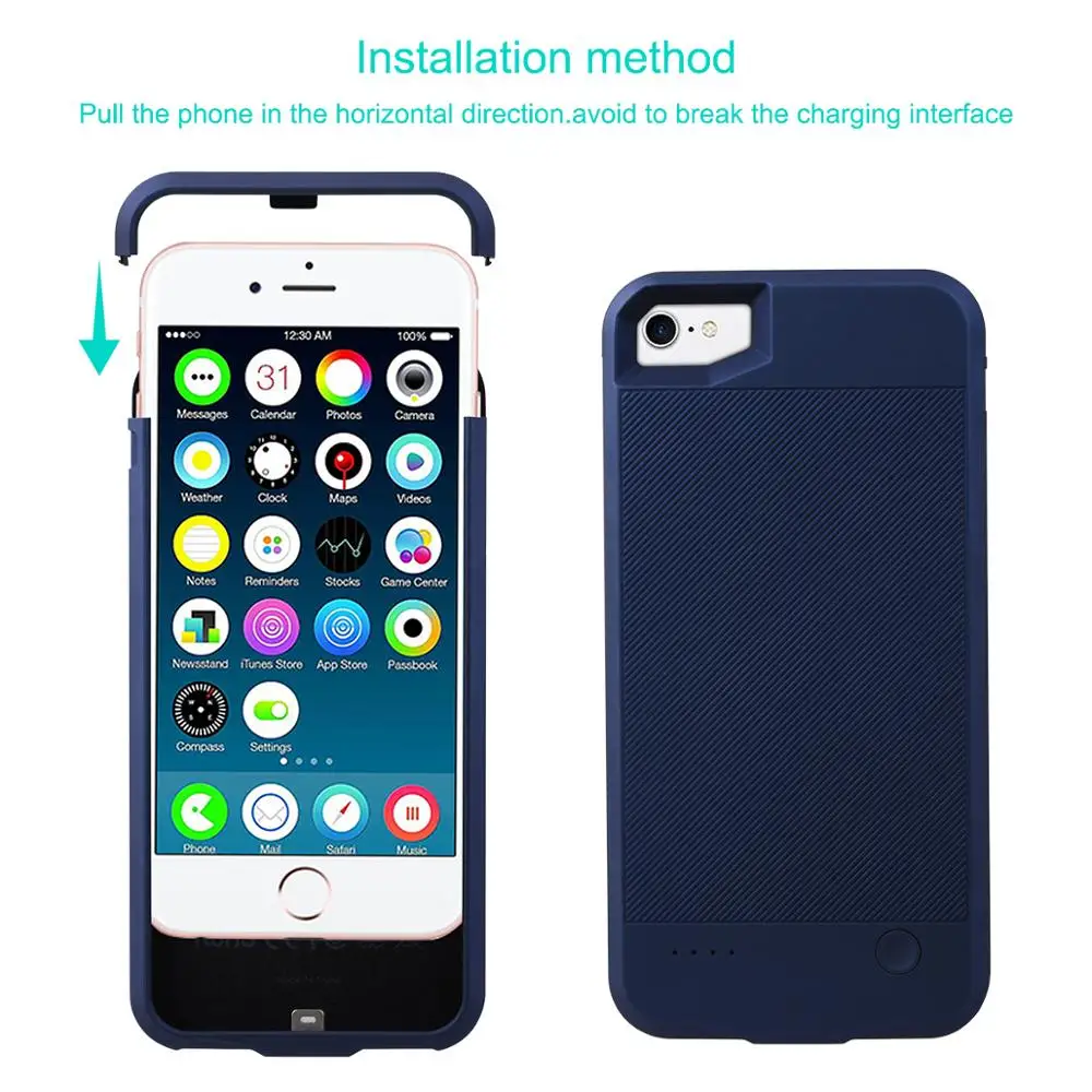 Чехол для зарядного устройства iPhone 7 8 Plus чехол аккумулятора зарядки ультра